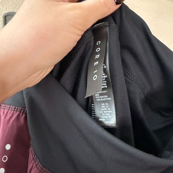 Core 10 Maroon/Black Lined Athletic Shorts - Picture 4 of 4